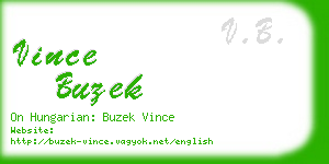 vince buzek business card